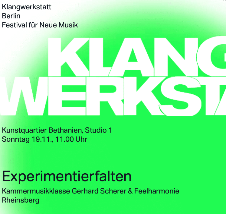 19.November 2023 Klangwerkstatt Berlin Werke für Akkordeon Solo